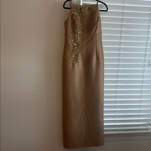 Sachin + Babi Gold Embellished Gown